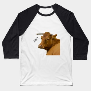 Moo! Cute an fun cow portrait Baseball T-Shirt